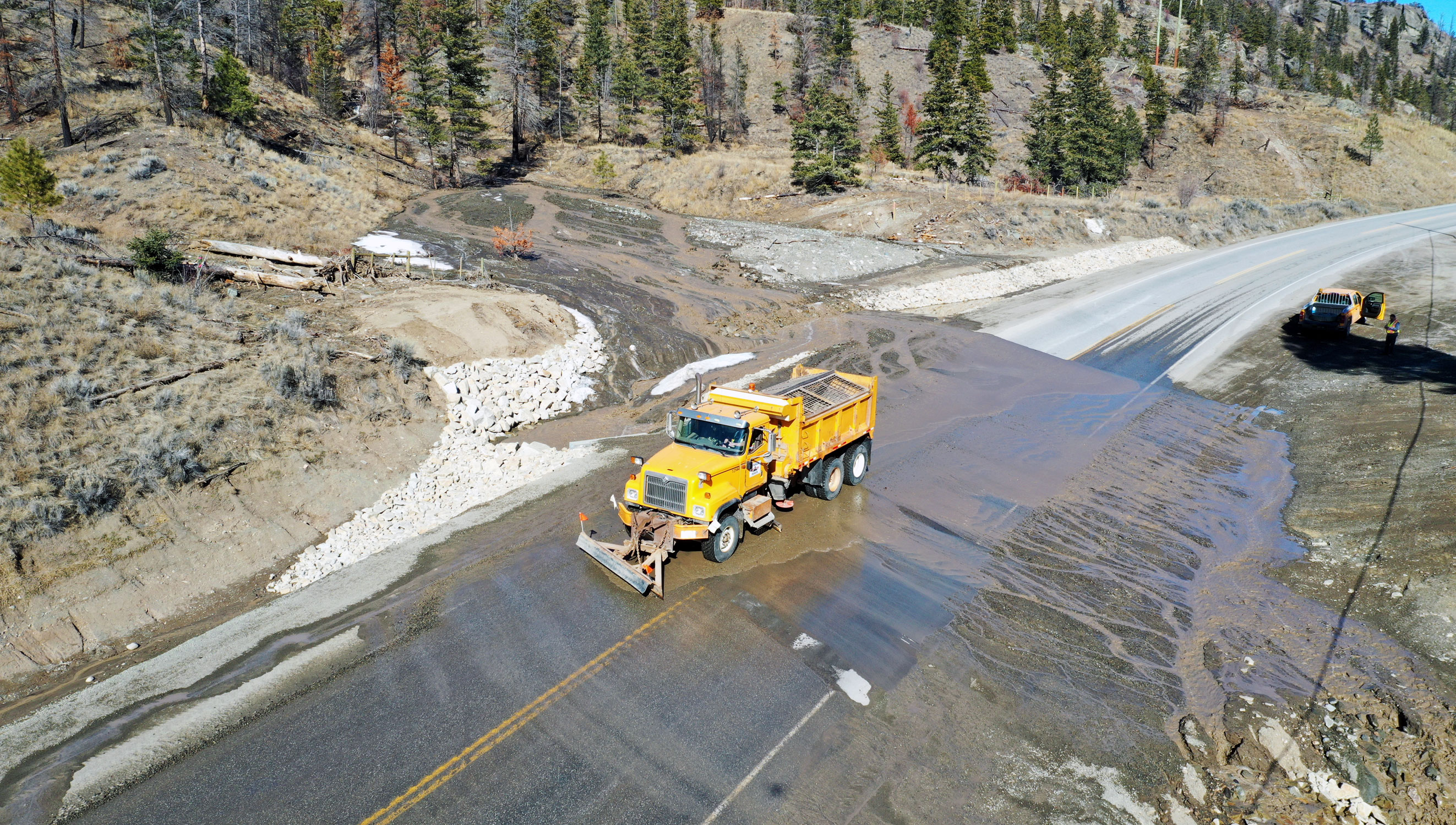 Clinton, British Columbia Mudslide Dawson Road Maintenance